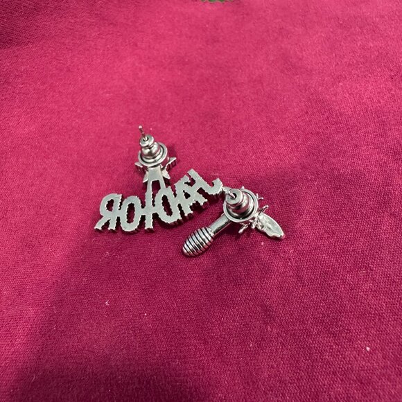 Dior Jadior bee silver tone multicolor crystal earrings - Picture 5 of 7